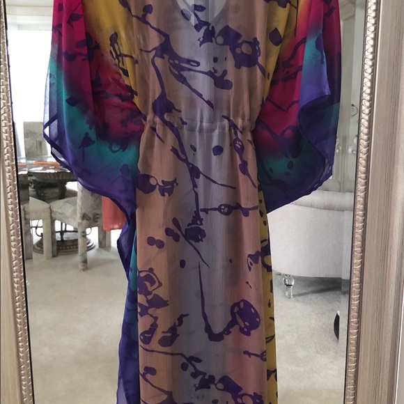 Gorgeous caftan bathing suit cover up. NWT. M. - Picture 7 of 7